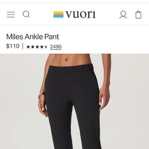 Vuori Women's Miles ankle pant sz L